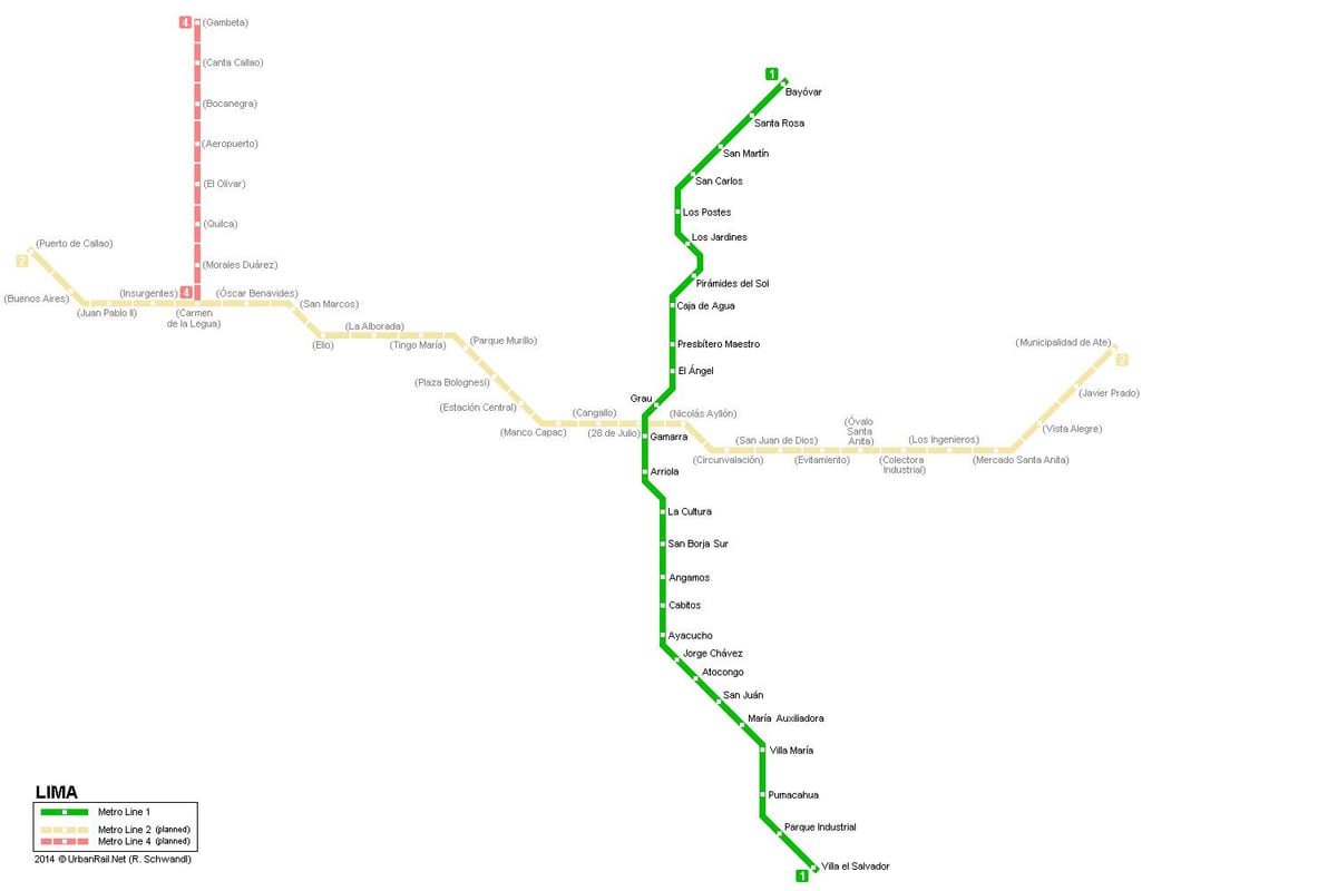 แผนที่ของคนในไลม่าที่รถไฟใต้ดิน