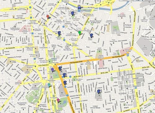 ที่ลิม่าเปรูรถบนแผนที่เส้นทาง
