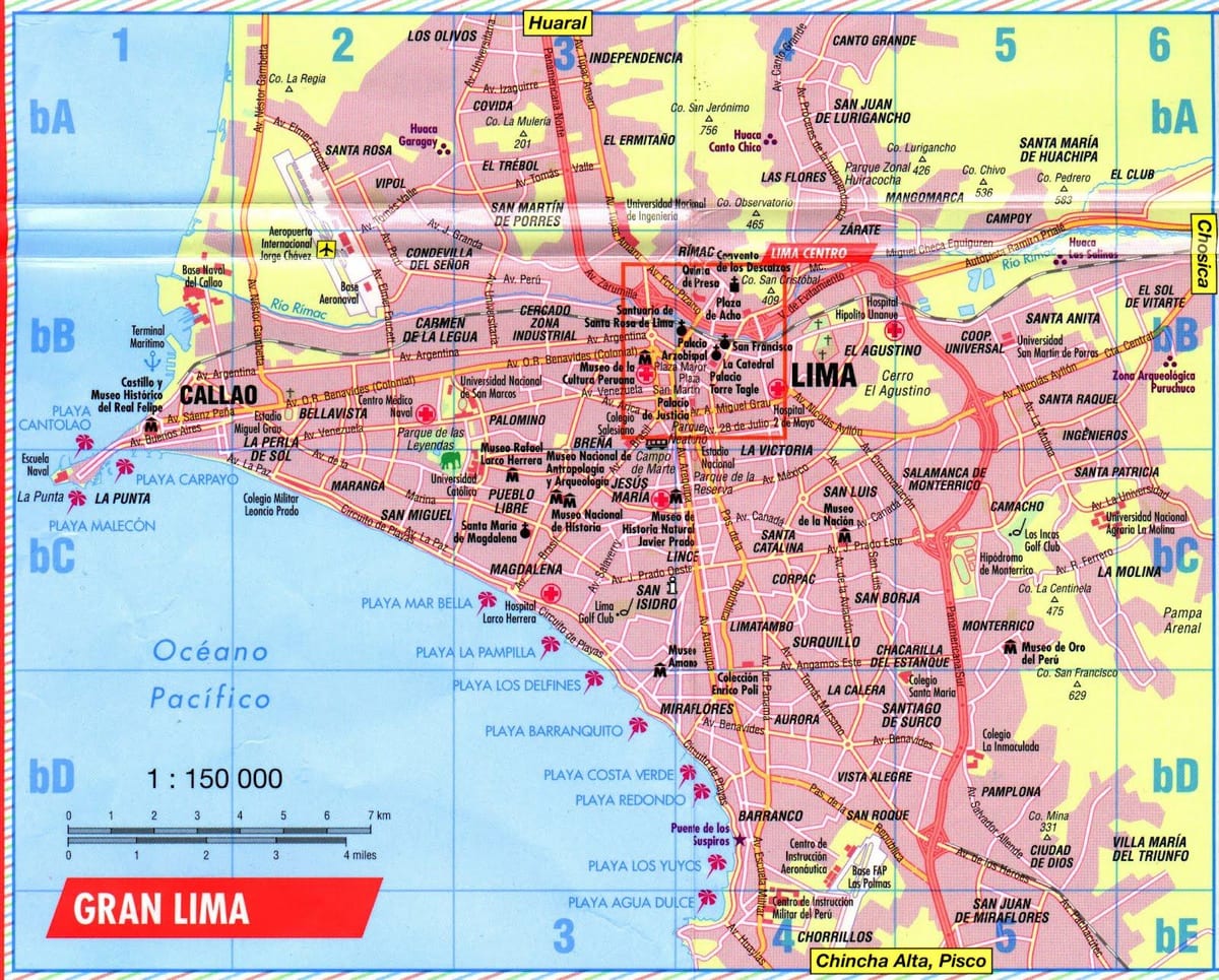 แผนที่ของไลม่า attractions