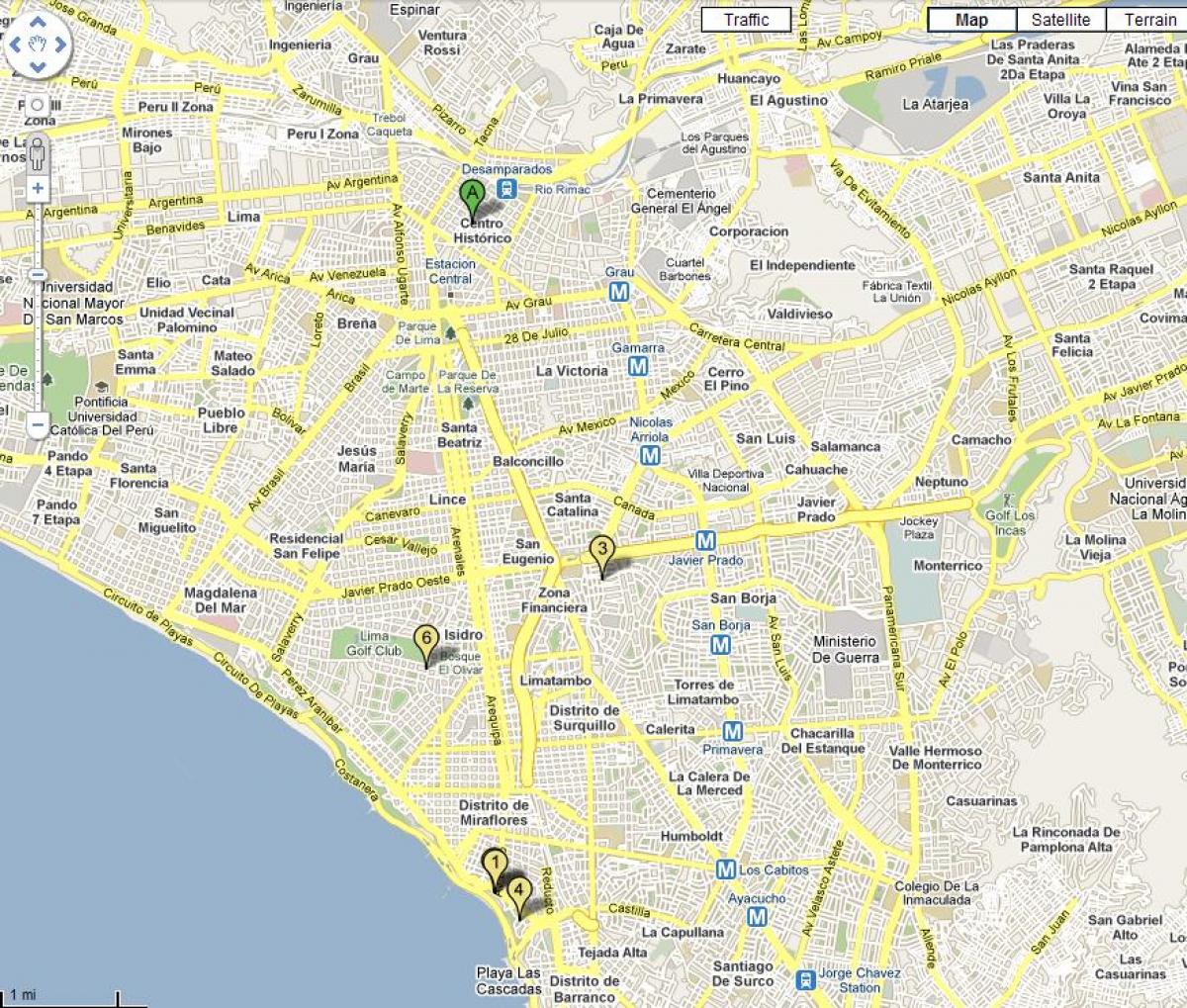 แผนที่ของ lince ลิม่าเปรู