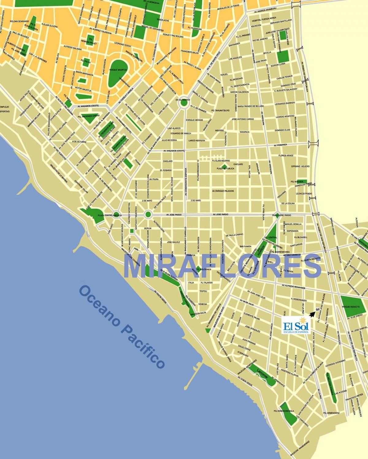 miraflores แผนที่ไลม่า
