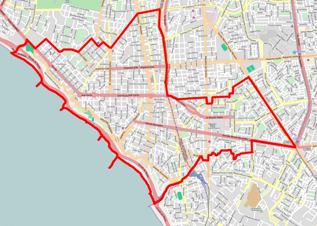 ไลม่า miraflores แผนที่