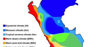 แผนที่ของสภาพอากาศเปรู